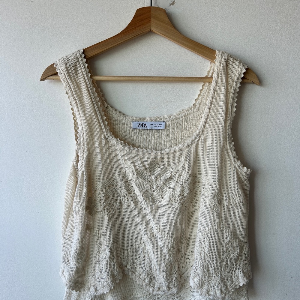 Zara crochet top